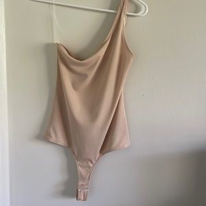 Nude One Shoulder Bodysuit